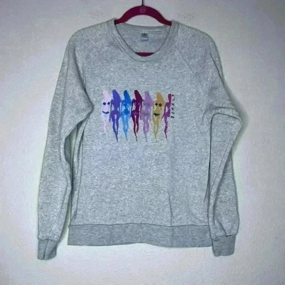 Alternative Earth Pullover Sweatshirt Womens Large Grey Stand Up Breast Cancer - Picture 2 of 9